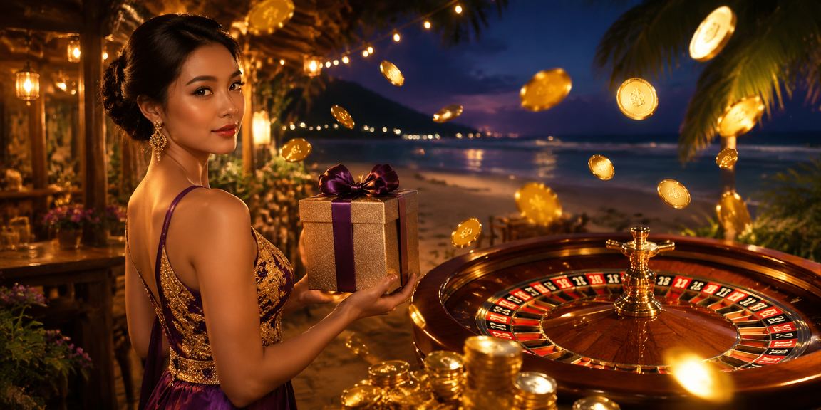 Suasana santai dengan kopi dan layar roulette di tempat hiburan malam